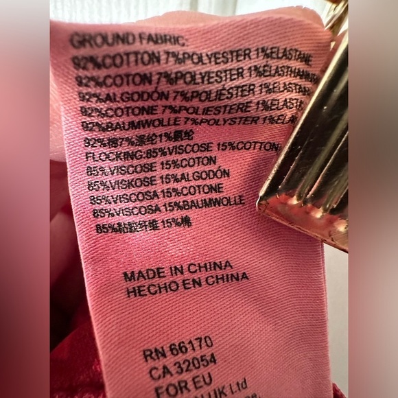 PILCRO Anthropologie Flocked High Rise Leggings size 28  Cranberry PRISTINE - Picture 12 of 12